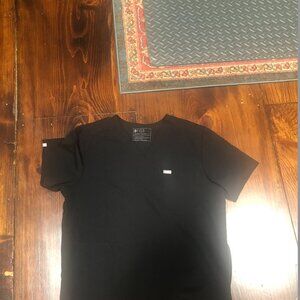 Figs Mens Chisec Three Pocket Scrub Top Black L